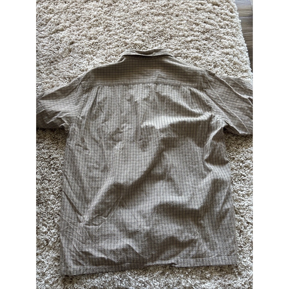 Mens Columbia Sportswear's Beige Plaid Short Sleeve Shirt Size XL - Picture 5 of 5